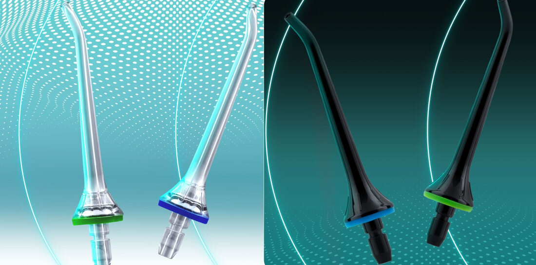 Oryginalna końcówka do irygatora BERDSEN BD-200 (2 szt.) (Dokładna higiena jamy ustnej) Precyzyjne czyszczenie skutecznie usuwają resztki jedzenia i bakterie codzienna higiena montaż obsługa pewność higieny ochrona przed rozwojem bakterii