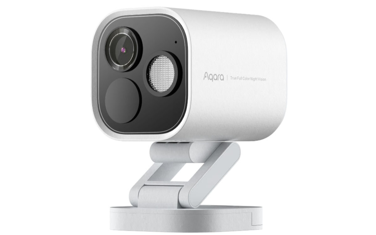 Kamera AQARA Camera Hub G5 Pro Zewnętrzna, Wi-Fi Biały, AI, bezpieczenstwo, szyfrowanie, Zdjecie ukazujace kamerke Aqara camera hub 5g pro na białym tle