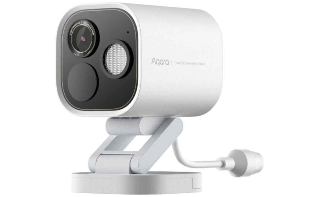 Kamera AQARA Camera Hub G5 Pro PoE Zewnętrzna, LAN Biała, AI, bezpieczenstwo, szyfrowanie, Zdjecie ukazujace kamerke Aqara camera hub 5g pro na białym tle