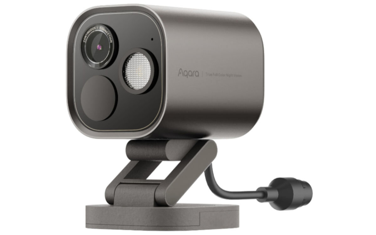 Kamera AQARA Camera Hub G5 Pro PoE Zewnętrzna, LAN Szary, AI, bezpieczenstwo, szyfrowanie, Zdjecie ukazujace kamerke Aqara camera hub 5g pro na białym tle