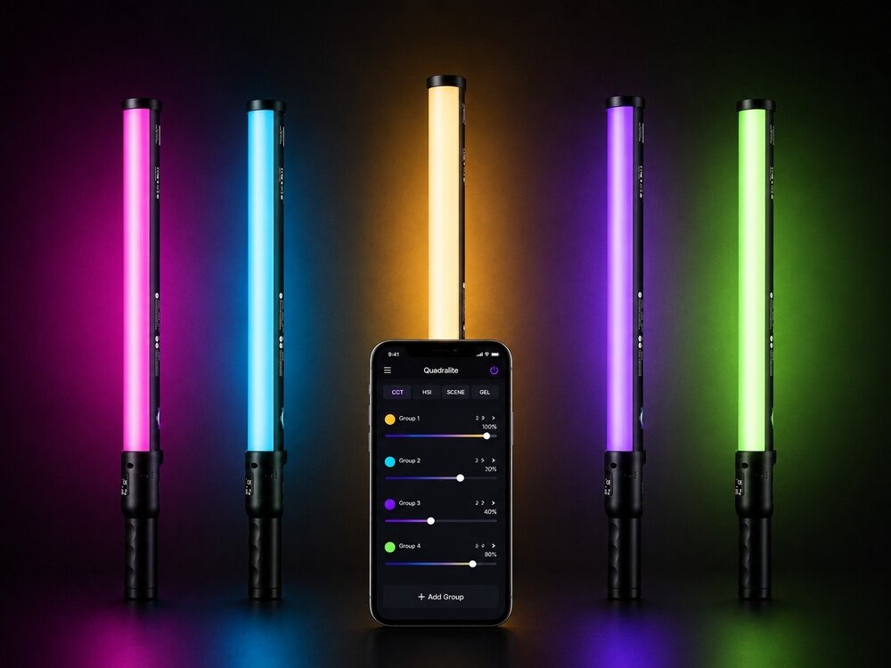 Quadralite SmartStick 36 App i ekran OLED