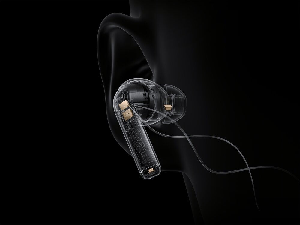 Słuchawki dokanałowe ONEPLUS Buds Pro 3 ANC wizualizacja przewodnictwa   