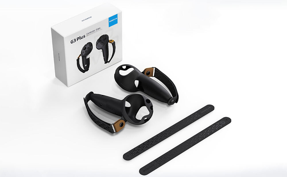 Osłona uchwytów kontrolera BOBOVR G3 Plus + Uchwyty
			prezentacja osłon pasków oraz opakowania na jasnym tle elastyczny materiał sprawne założenie i zdjęcie wygoda użytkowania