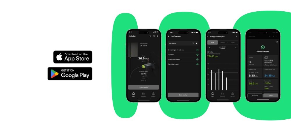 GREEN CELL HabuDen Wallbox bezprzewodowej łączności Bluetooth oraz WiFi aplikacji mobilnej czytelne statystyki, podsumowanie sesji czy koszty ładowania