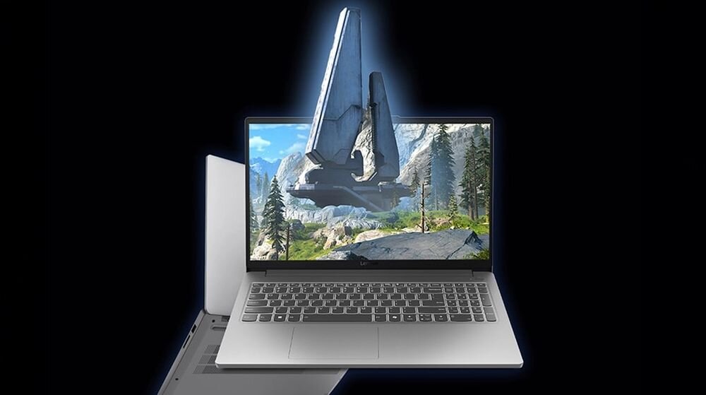 Laptop z obrazem mężczyzny i ptaka na ekranie Full HD 144 Hz. - Ekran Full HD 144 Hz