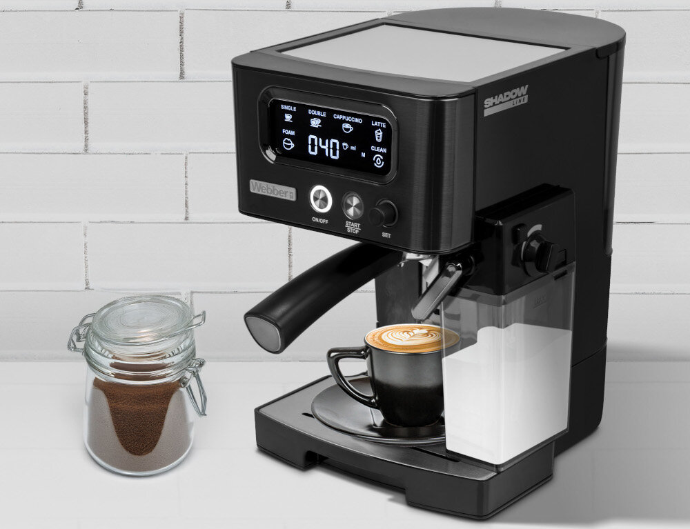 Ekspres WEBBER M5 Andes Ciśnienie wydobywające aromat Wydajna włoska pompa ciśnienie wydobyć smak i aromat z kawy mielonej
