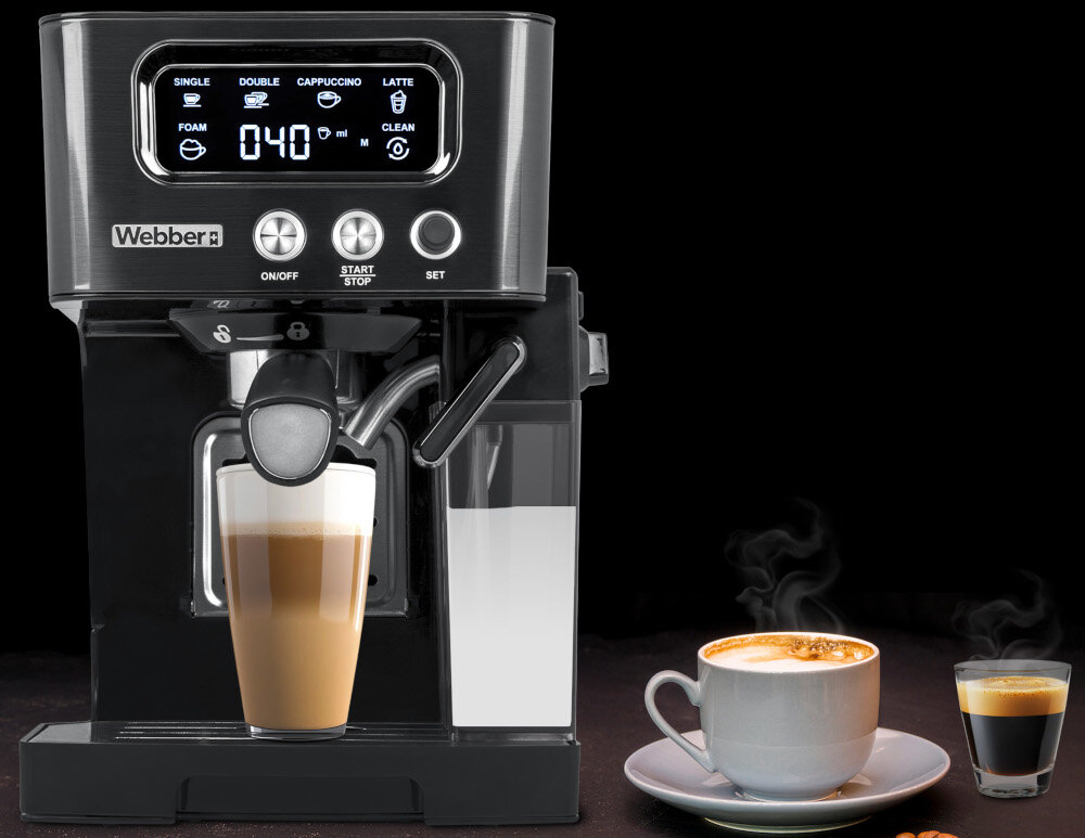 Ekspres WEBBER M5 Andes Stała temperatura napoju Podgrzewana tacka na filiżanki napój długo zachowuje odpowiednią temperaturę i aromat