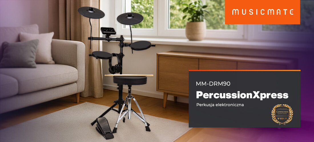 Perkusja elektroniczna MUSICMATE MM-DRM90 PercussionXpress - Wyzwól rytm swojej muzyki, zestaw sotjący w pokoju