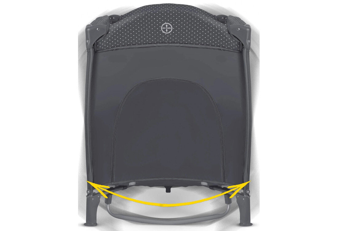 Łóżeczko turystyczne RICOKIDS RK-242 Antracytowy Dopracowane detale możliwość zamontowania płóz kołyska  bujanie uspokaja dziecko rozwój emocjonalny