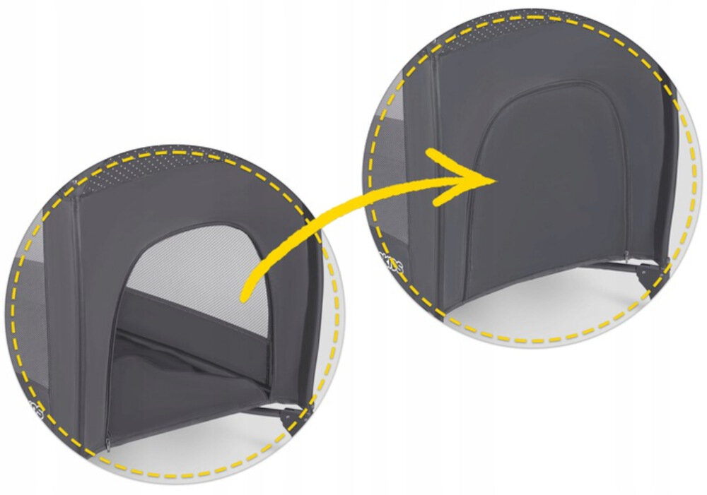 Łóżeczko turystyczne RICOKIDS RK-242 Antracytowy Funkcjonalne rozwiązania odpinane wejście boczne samodzielnie wchodzić i wychodzić wsparcie rozwój samodzielność Zamek wszyty od zewnątrz pewność bezpieczeństwa