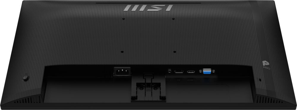 Monitor MSI Pro MP242A E2 23.8 cala 1920x1080px IPS 120Hz 1 ms [MPRT] prezentacja portów i gniazd znajdujących się z tyłu obudowy wygoda elastyczność