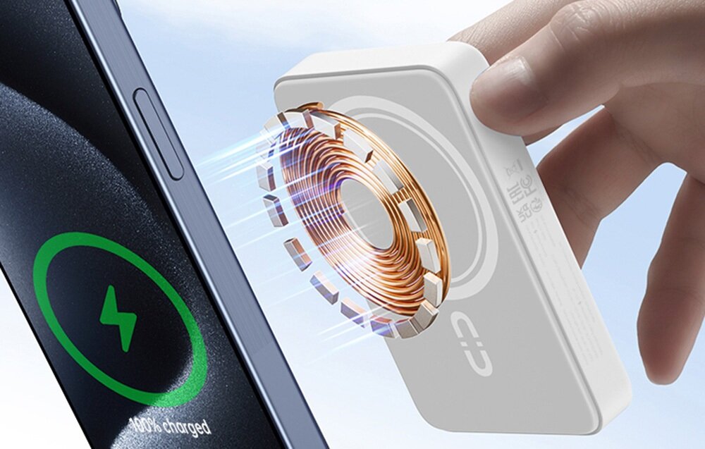 ROMOSS WMS10 magnesem 15 N pojemności 10 000 mAh - magnesy magsafe