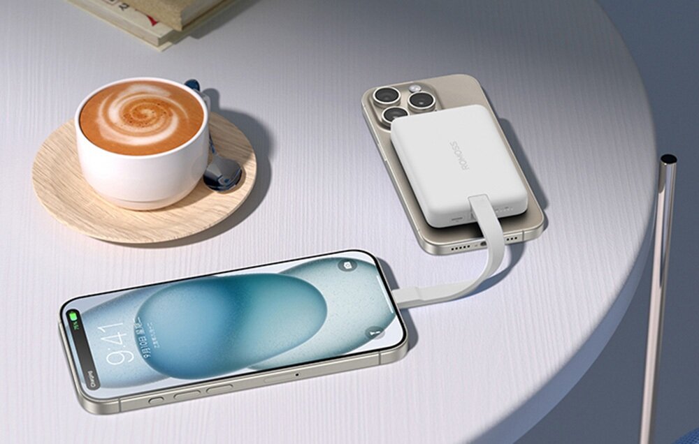 ROMOSS WMS10 pojemności 10 000 mAh szybkie ładowanie 20 W iPhone’ami Apple Watch AirPods - powerbank ładujący dwa telefony