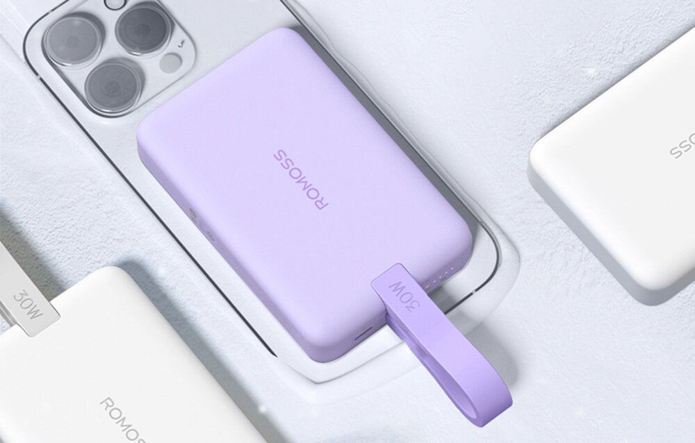 ROMOSS WMS10 bezprzewodowo Apple iPhone AirPods Apple Watch inteligentny układ technologia NTC - powerbank ładujący iphone'a