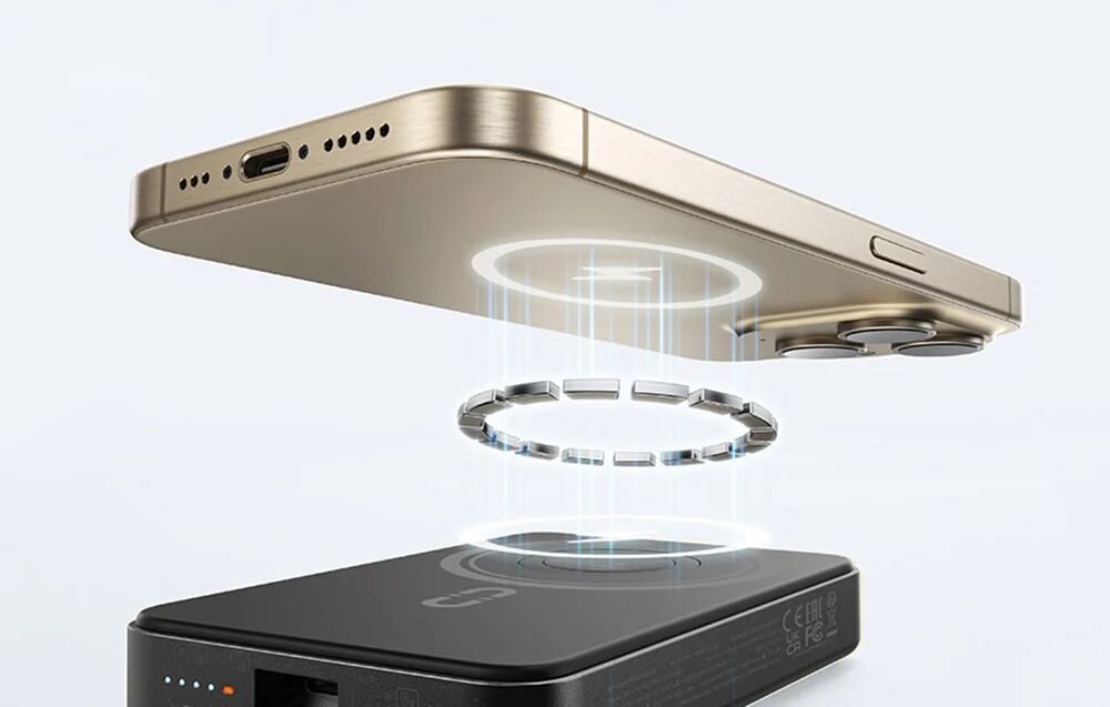 ROMOSS WM010 magnesem 15 N pojemności 10 000 mAh - magnesy magsafe