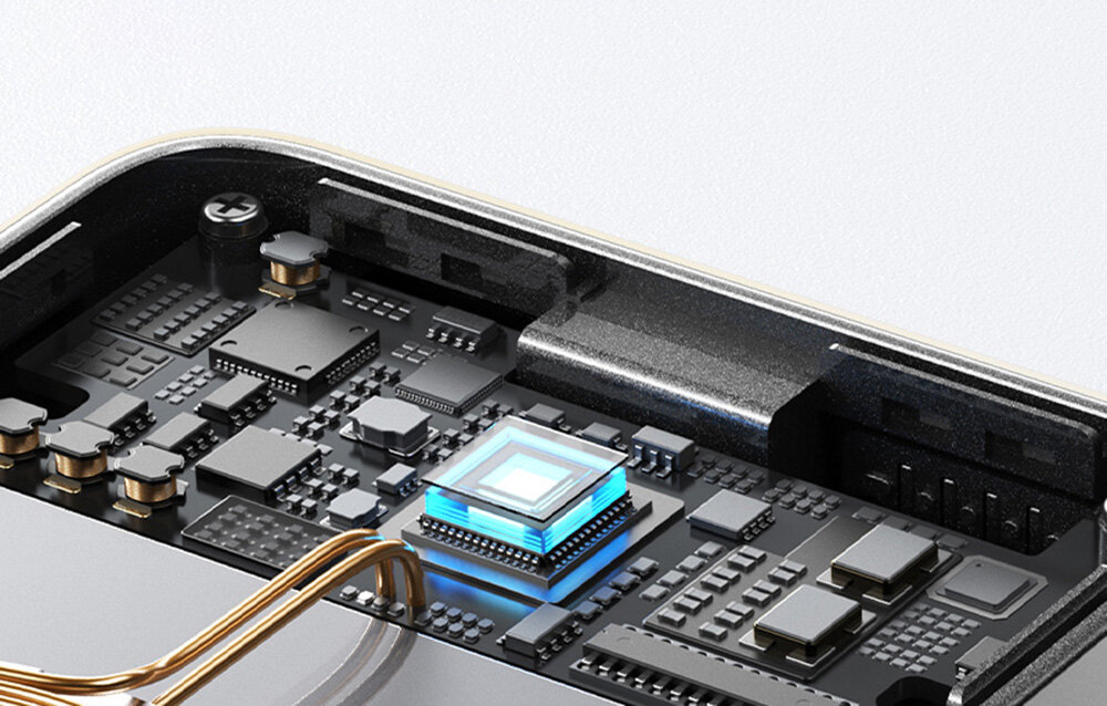 ROMOSS WM010 bezprzewodowo Apple iPhone AirPods Apple Watch inteligentny układ technologia NTC - elektronika wewnatrz powerbanku