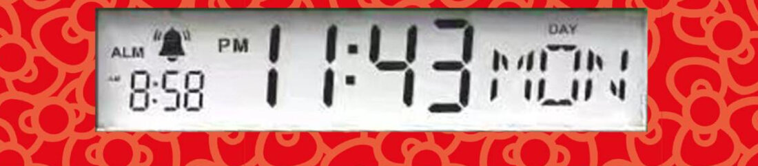 Zabawka budzik z lampką nocną KIDS EUROSWAN Hello Kitty 3D HK50198 Czytelny czas i data Stały dostęp do kalendarza kontrola plan dnia