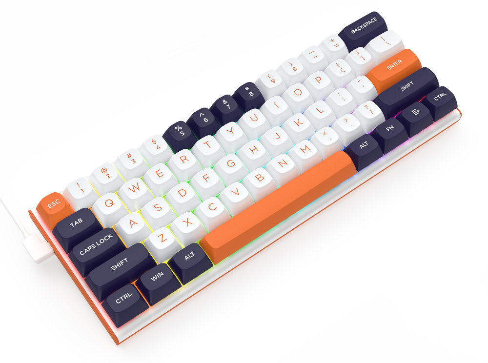 Redragon K683WBO-RGB-M graczy kontrolę nad sprzętem Klawiatura mechaniczna 8000 Hz częstotliwości odświeżania