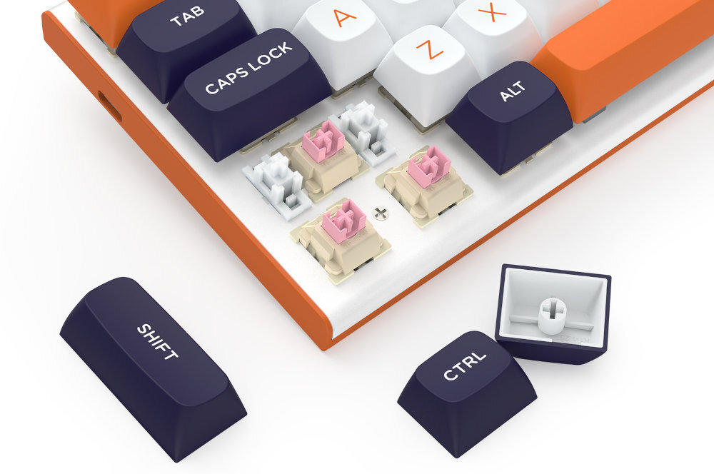 Redragon K683WBO-RGB-M przełączniki magnetyczne czujnikiem efektu Halla regulację punktu aktywacji od 0,1 mm do 4 mm grach FPS pisanie Funkcja Rapid-Trigger (RT)