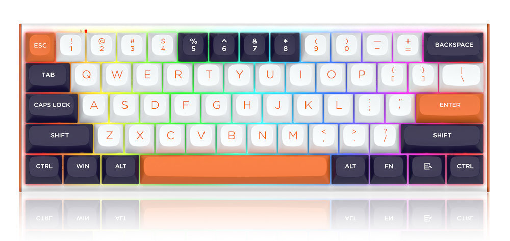 Redragon K683WBO-RGB-M Oświetlenie RGB konfigurację efektów świetlnych dedykowanemu oprogramowaniu tworzyć własne makra i skróty klawiszowe rozgrywkę codzienną pracę