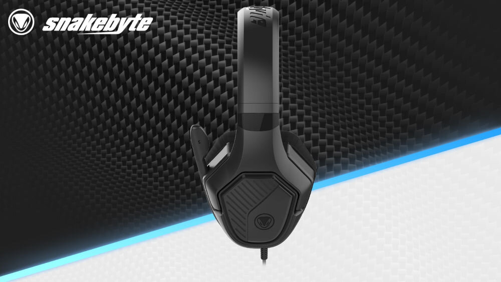 Słuchawki SNAKEBYTE Base 5 Nauszne Czarny  czarne słuchawki z mikrofonem i przewodem