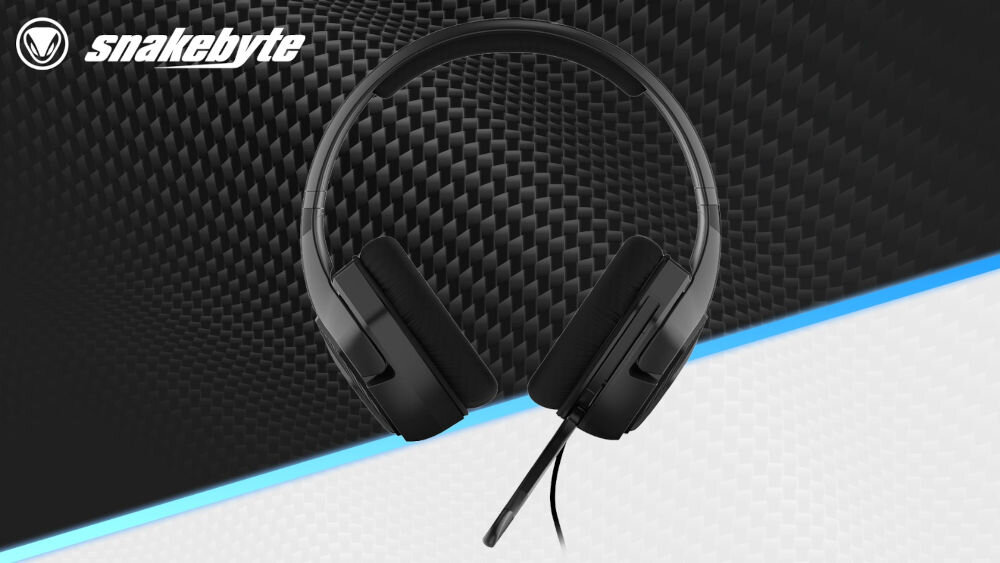 Słuchawki SNAKEBYTE Base 5 Nauszne Czarny  słuchawki ustawione bokiem, zblizenie na zewnętrzną część nausznika