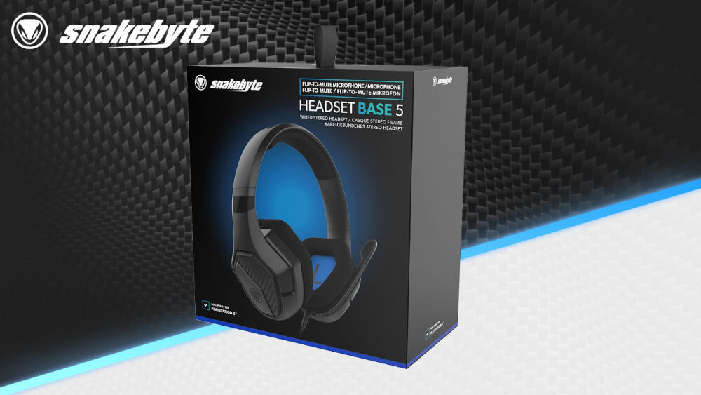 Słuchawki SNAKEBYTE Base 5 Nauszne Czarny  opakowanie słuchawek