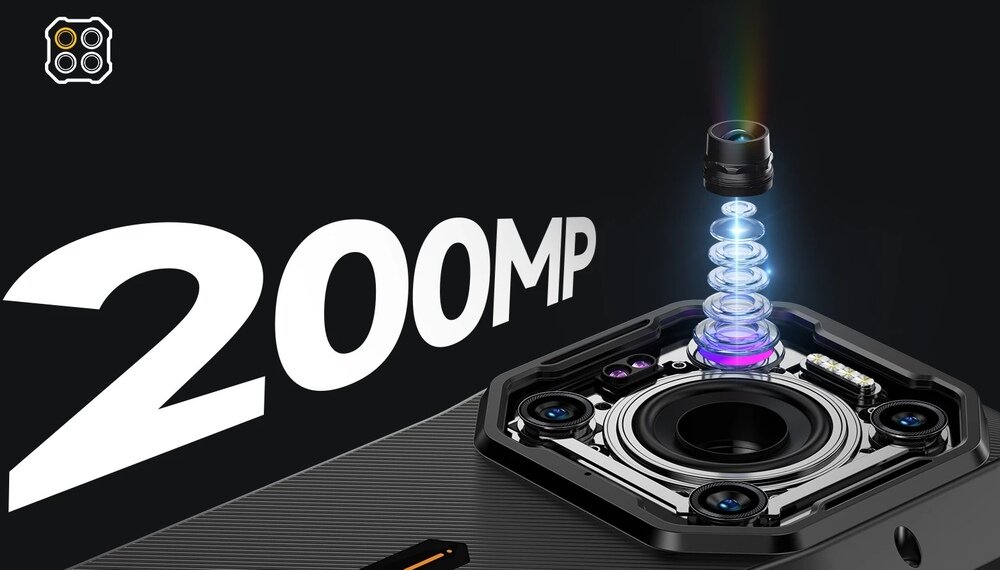 Smartfon ULEFONE Armor 26 Ultra Walkie Talkie Główny aparat Samsung ISOCELL HP3 rozdzielczość 200 megapikseli algorytm EIS Ulefone