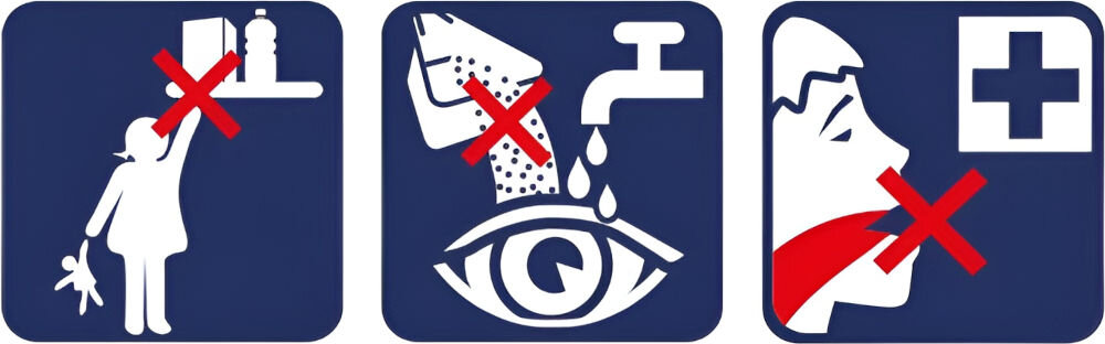 Żel CALGON do pralki 750 ml srodki ostroznosci