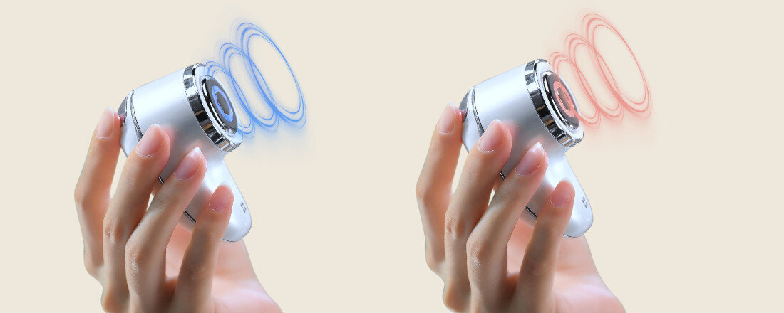 Fale soniczne i mikroimpulsy EMS w KiCA iBeauty relaks i pielęgnacja fale soniczne mikroimpulsy EMS efekt głębokiego oczyszczenia impulsy EMS