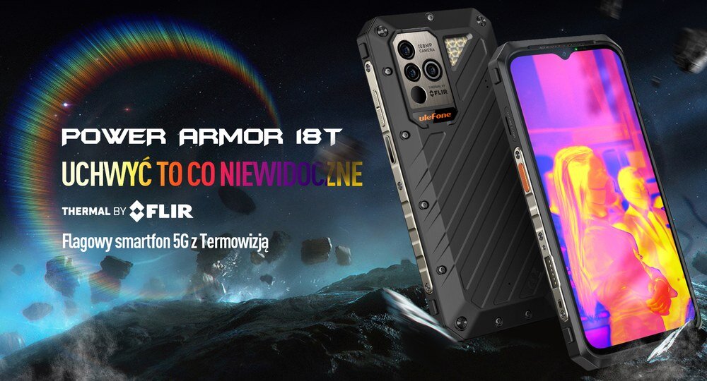 Smartfon ULEFONE Power Armor 18T Ultra pancerny telefon termowizja wytrzymałość