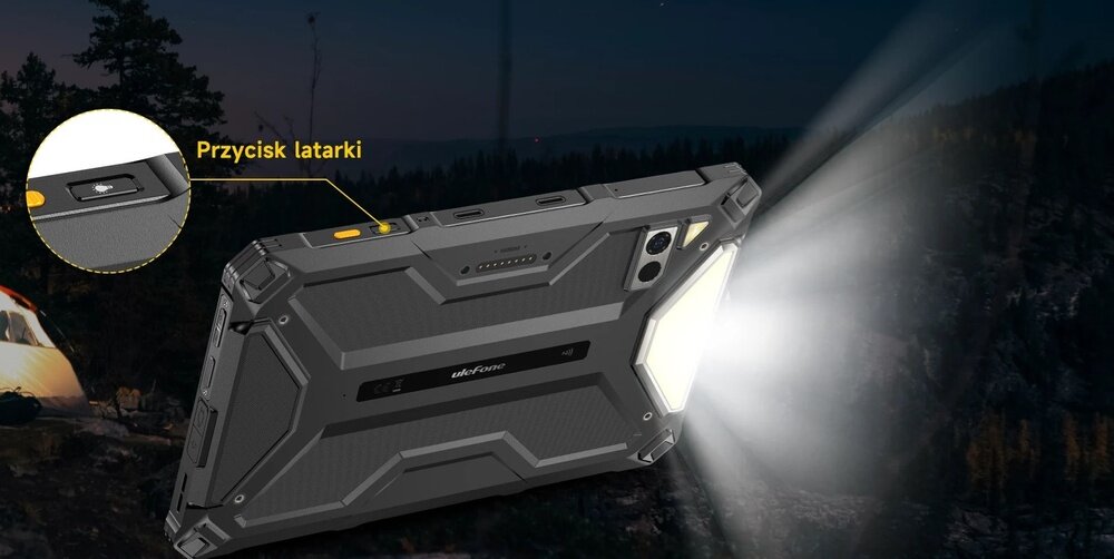 ULEFONE Armor Pad 4 Ultra LED 1100 lumenów latarka reflektor światło kempingowe