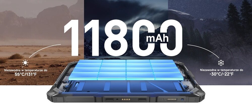 ULEFONE Armor Pad 4 Ultra bateria 11800 mAh praca do -30°C długi czas działania