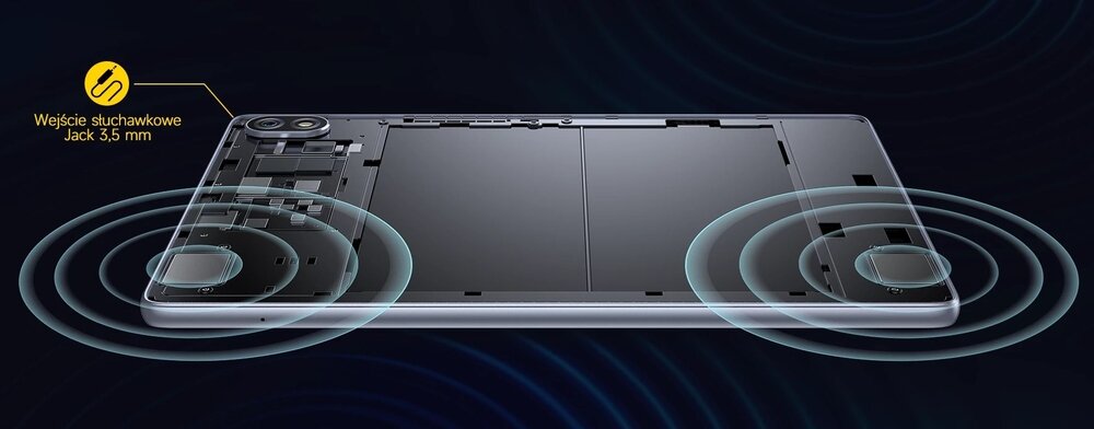 ULEFONE Tab W10 głośniki stereo wysoka jakość dźwięku do filmów i muzyki