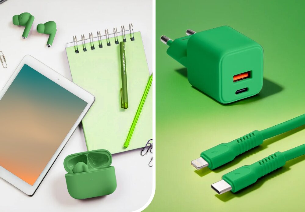 KABEL USB-A - USB-C COLORUM CK12-CL-04 1.8 M Zielony wizualizacja Kompatybilność i bezpieczeństwo notatnik notes kabel słuchawki ładowarka kabel wejścia dobieranie napięcia