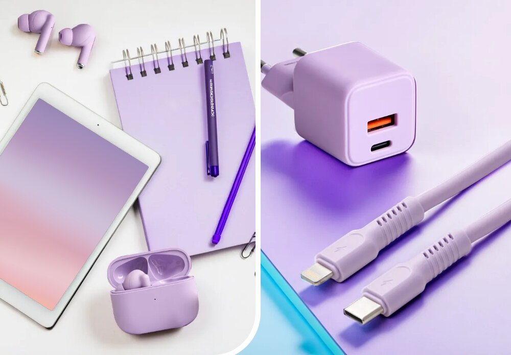 KABEL USB-C - Lightning COLORUM CK12-CL-09 1.8 M Digital Lawendowy wizualizacja Kompatybilność i bezpieczeństwo notatnik notes kabel słuchawki ładowarka kabel wejścia dobieranie napięcia