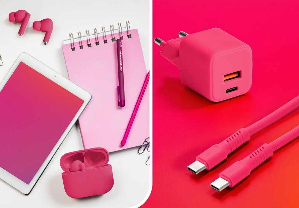 KABEL USB-C - USB-C COLORUM CK60-CC-02 1.8 M RÓŻOWY wizualizacja Kompatybilność i bezpieczeństwo notatnik notes kabel słuchawki ładowarka kabel wejścia dobieranie napięcia