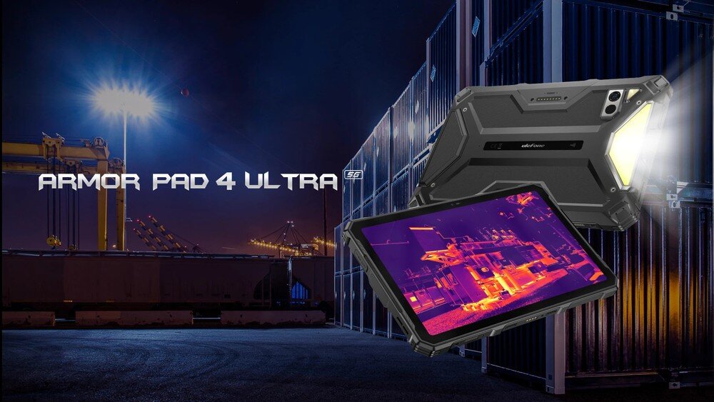 ULEFONE Armor Pad 4 Ultra pancerny tablet do pracy w terenie, odporność IP68 IP69K MIL-STD-810H