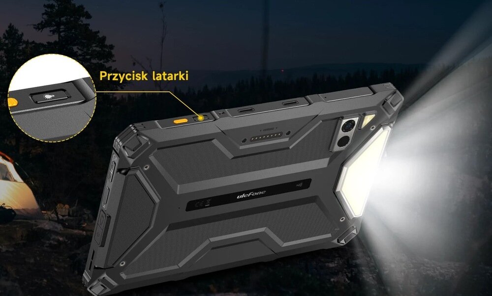 ULEFONE Armor Pad 4 Ultra LED 1100 lumenów latarka reflektor światło kempingowe