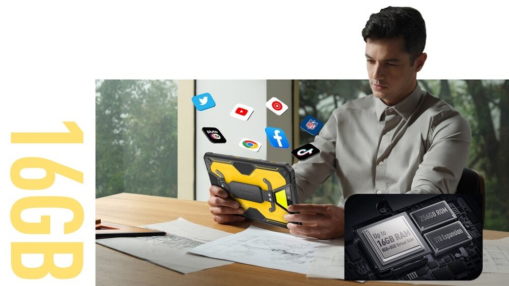 ULEFONE Armor Pad 2 tablet pamięć RAM 16GB ROM 256GB microSD 2TB