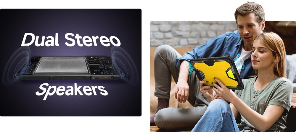 ULEFONE Armor Pad 2 tablet głośniki stereo radio FM dźwięk