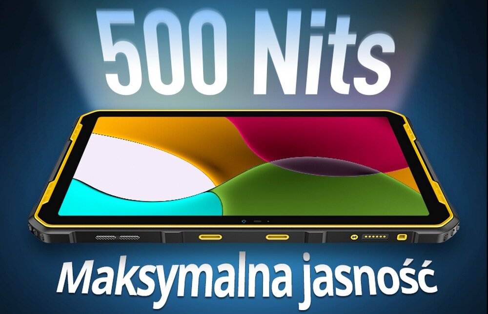 ULEFONE Armor Pad 2 tablet ekran jasny 500 nitów praca w słońcu