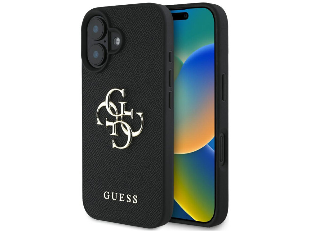 Etui Guess Grained Big 4G Logo Small Classic Logo Pokrowiec pokazany z obu stron pokrowiec etui case telefon smartfon