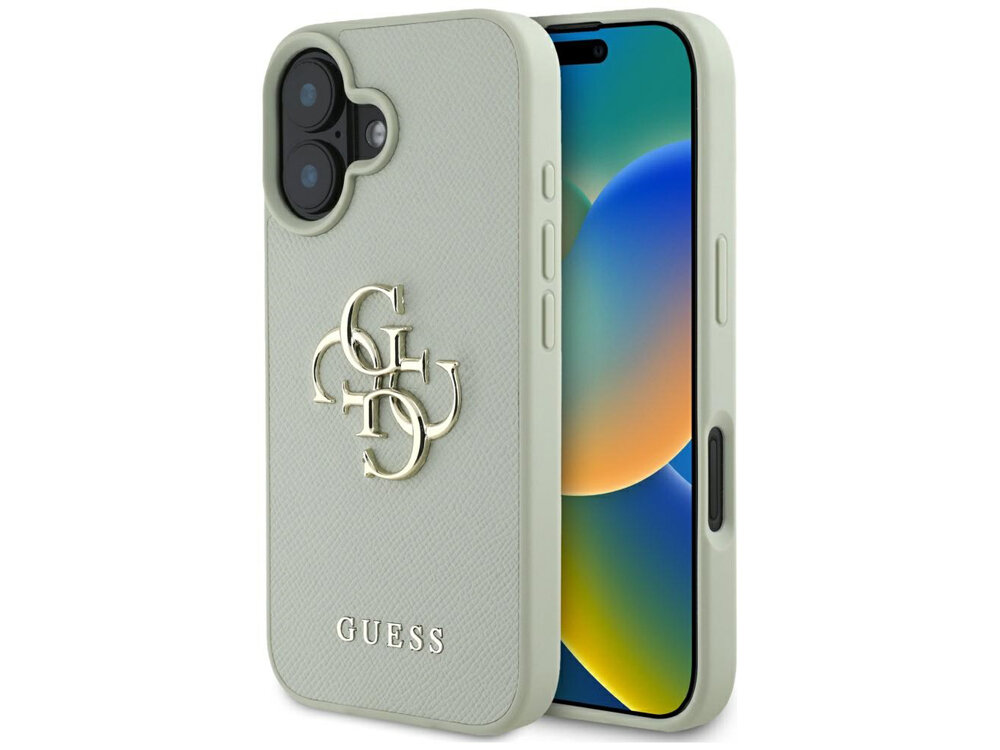 Etui Guess Grained Big 4G Logo Small Classic Logo Pokrowiec pokazany z obu stron pokrowiec etui case telefon smartfon