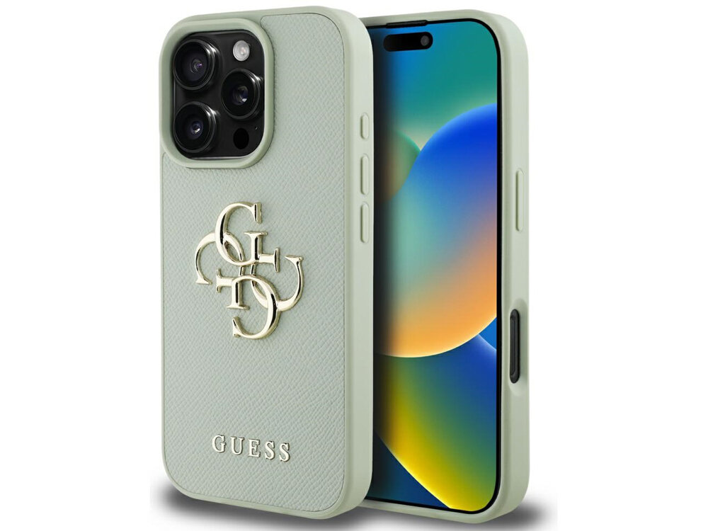 Etui Guess Grained Big 4G Logo Small Classic Logo Pokrowiec pokazany z obu stron pokrowiec etui case telefon smartfon