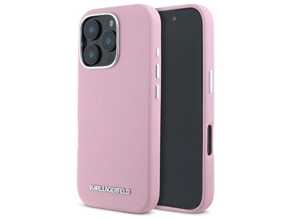 Etui Karl Lagerfeld Saffiano Full Wrapped Elongated Metal Logo MagSafe 
            etui przód i tył pokrowiec case pokrowiec