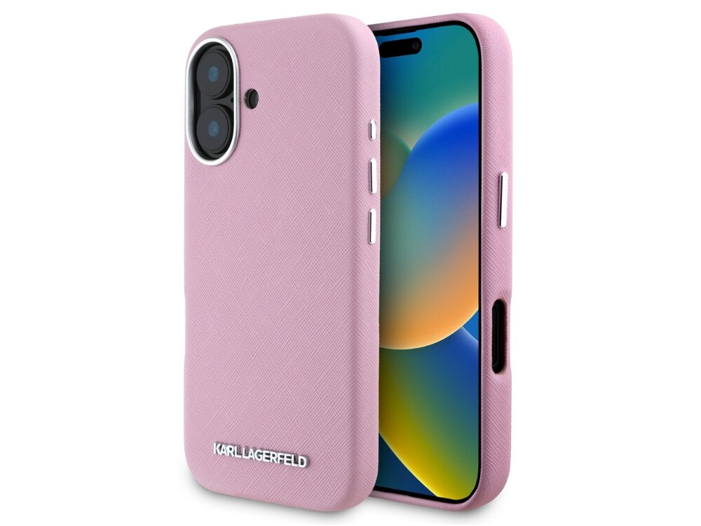 Etui Karl Lagerfeld Saffiano Full Wrapped Elongated Metal Logo MagSafe 
            etui przód i tył pokrowiec case pokrowiec