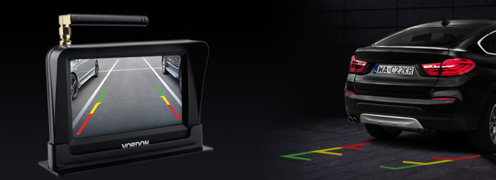 Kamera cofania VORDON VRC-410 - linie parkingowe