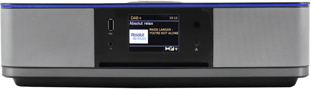 Wieża SOUNDMASTER ICD2023SW radio internetowe Wi-Fi DAB+ FM RDS 40 stacji, wieża od frontu na białym tle