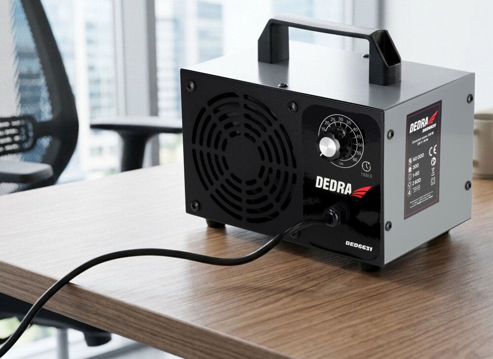 Generator ozonu DEDRA DED6631 w pomieszczeniu skuteczna dezynfekcja powietrza